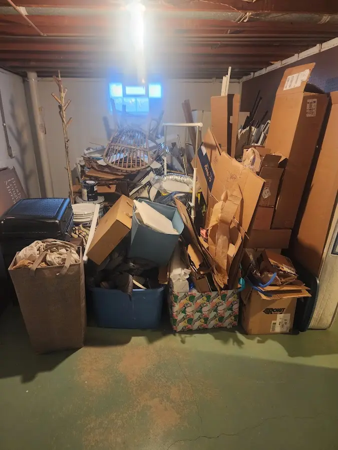 Roll-off dumpster container at job site for 20 Yard Dumpster Rental in Warrington